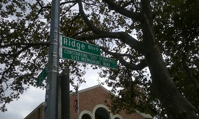 Street sign in Bay Ridge Brooklyn honoring those killed in 9/11 attacks